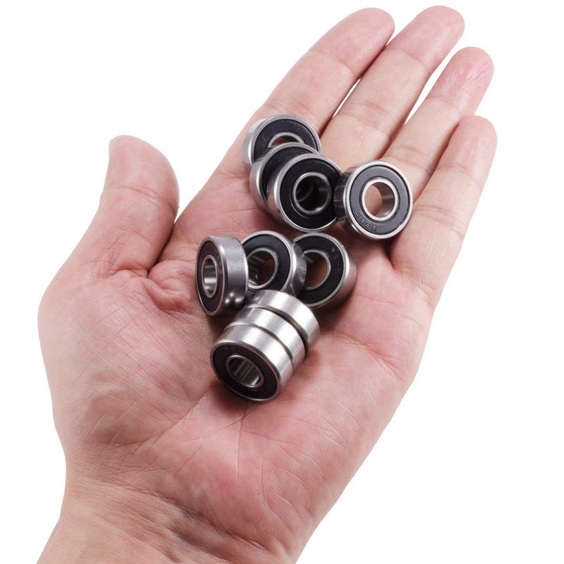 Donepart R6 2RS Bearings - 3/8 ID x 7/8 OD x 9/32 Width, Pre-Lubricated and Double Rubber Sealed (10 Pack) - Image 2